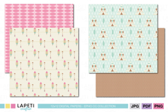 Pastel tribal pattern pack for scrapbooking and crafts