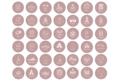boho travel instagram story icons