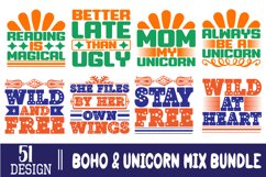 Boho &amp; Unicorn T-Shirt Design Bundle Product Image 1
