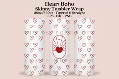 boho valentine skinny tumbler sublimation wrap with high resolution and transparant background are for 20oz and 30oz skinny tumbler