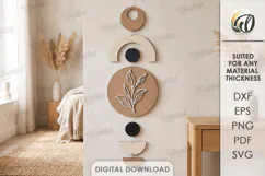 Boho Wall Hanging Decor Laser Cut. Wall Decor SVG Product Image 1