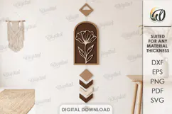 Boho Wall Hanging Decor Laser Cut. Wall Decor SVG Product Image 1
