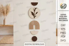 Boho Wall Hanging Decor Laser Cut. Wall Decor SVG Product Image 1