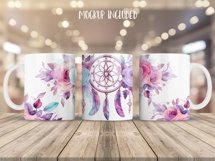 Boho Watercolor Flowers Mug Wrap Sublimation Designs, 3d Mug, Flowers Png