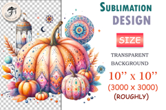 boho-watercolor-pumpkin-autumn-clipart