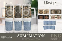 Boho Western Tumbler Wrap Designs Being used as popular Sublimation 40 Oz Tumblers