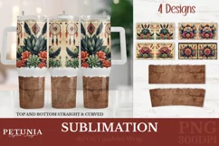 Boho Western Tumbler Wrap Designs Being used as popular Sublimation 40 Oz Tumblers