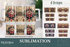 Boho Western Tumbler Wrap Designs Being used as popular Sublimation 40 Oz Tumblers