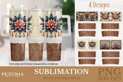 Boho Western Tumbler Wrap Designs Being used as popular Sublimation 40 Oz Tumblers