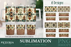 Boho Western Tumbler Wrap Designs Being used as popular Sublimation 40 Oz Tumblers