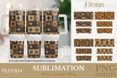 Boho Western Tumbler Wrap Designs Being used as popular Sublimation 40 Oz Tumblers