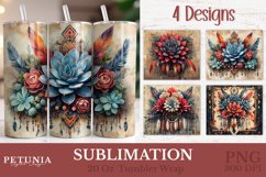 Boho Western Aztec Tumbler Wrap sublimation designs being used as trendy 20 oz Tumbler Sublimation print