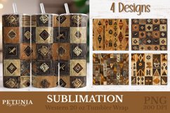 Boho Western tumbler design for sublimation being used as trendy 20 oz tumbler wrap print