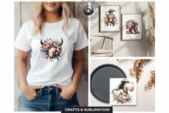 Boho Western horse PNG clipart, Peonnie western Product Image 4