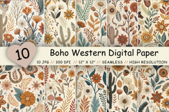 boho western, western pattern, cowgirl pattern, boho floral, western floral, seamless paper, digital paper, floral seamless, boho pattern, western boho, rustic floral, folk floral, vintage western, desert floral, cowgirl floral, western scrapbook, floral 