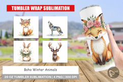 Boho Winter Animals Tumbler Product Image 1