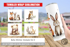 Boho Winter Animals Tumbler Product Image 1