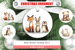 Boho Winter Animals Ornament Product Image 1
