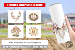 Boho Woodland Nature Ephemera Tumbler Product Image 1