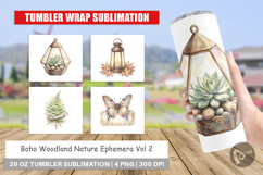 Boho Woodland Nature Ephemera Tumbler Product Image 1