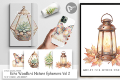 Woodland Nature Ephemera Digital Paper Product Image 1