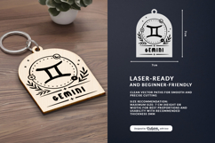 Boho Zodiac Keychain Laser Cut SVG - Gemini Product Image 2