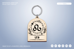 Boho Zodiac Keychain Laser Cut SVG - Leo Product Image 2