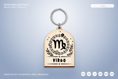Boho Zodiac Keychain Laser Cut SVG - Virgo Product Image 2