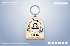 Boho Zodiac Keychain Laser Cut SVG - Libra Product Image 2
