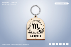 Boho Zodiac Keychain Laser Cut SVG - Scorpio Product Image 2