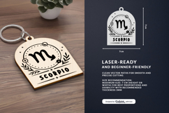Boho Zodiac Keychain Laser Cut SVG - Scorpio Product Image 3