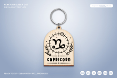 Boho Zodiac Keychain Laser Cut SVG - Capricorn Product Image 1