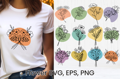 Boho flower SVG design | Floral SVG | Summer flower vector Product Image 1