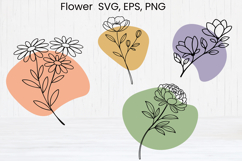 Boho flower SVG design | Floral SVG | Summer flower vector Product Image 1