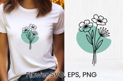 Flower wreath SVG | Boho flower SVG | Butterfly flower SVG Product Image 9