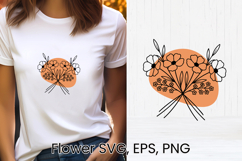 Flower wreath SVG | Boho flower SVG | Butterfly flower SVG Product Image 10