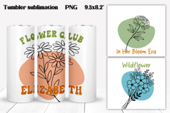 Boho flower tumbler | Add your name tumbler | Summer tumbler Product Image 1