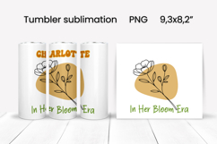 Boho flower tumbler | Add your name tumbler | Summer tumbler Product Image 4