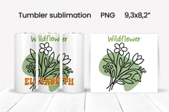 Boho flower tumbler | Add your name tumbler | Summer tumbler Product Image 1