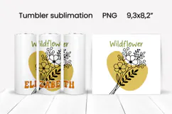 Boho flower tumbler | Add your name tumbler | Summer tumbler Product Image 2