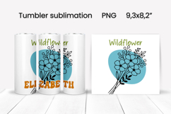 Boho flower tumbler | Add your name tumbler | Summer tumbler Product Image 3