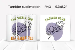 Boho flower tumbler | Add your name tumbler | Summer tumbler Product Image 3