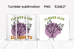 Boho flower tumbler | Add your name tumbler | Summer tumbler Product Image 4