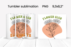 Boho flower tumbler | Add your name tumbler | Summer tumbler Product Image 4