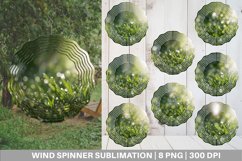 Bokeh Green Juicy Grass Wind Spinner | Sublimation Spinner D Product Image 1