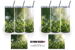 Bokeh Green Juicy Grass Tumbler Sublimation Wrap Product Image 3
