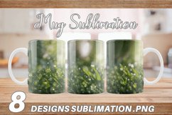 Bokeh Green Juicy Grass Mug sublimation design Product Image 1