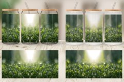 Glass Can Wraps Bokeh Green Juicy Grass Product Image 2