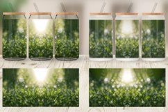 Glass Can Wraps Bokeh Green Juicy Grass Product Image 3