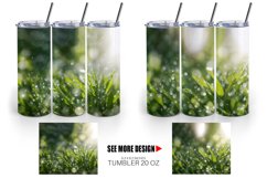 Bokeh Green Juicy Grass Tumbler Sublimation Wrap Product Image 4